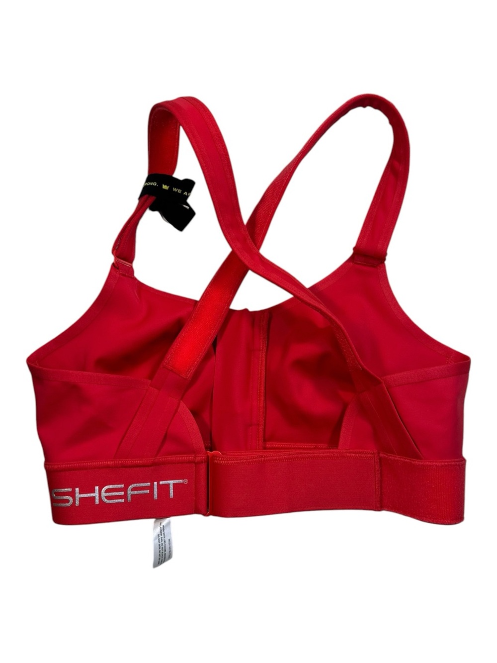 NWT SHEFIT Flex Sports Bra Lollipop Red Medium Impact Adjustable Zip Front Size - Picture 2 of 6